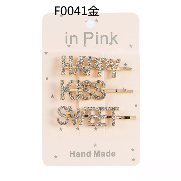 New 3 Pc Set Rhinestone Barrettes - Picture 7 of 16